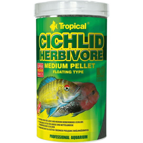 Tropical Cichlid Herbivore Medium Pellet