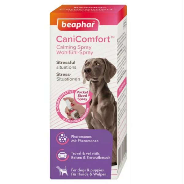 beaphar canicomfort calming spray beroligende feromoner