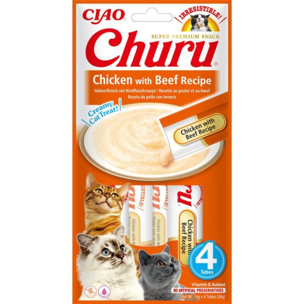 CHURU CAT CHICKEN WITH BEEF 4ST