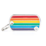 Myfamily Rainbow Flagg ID tag